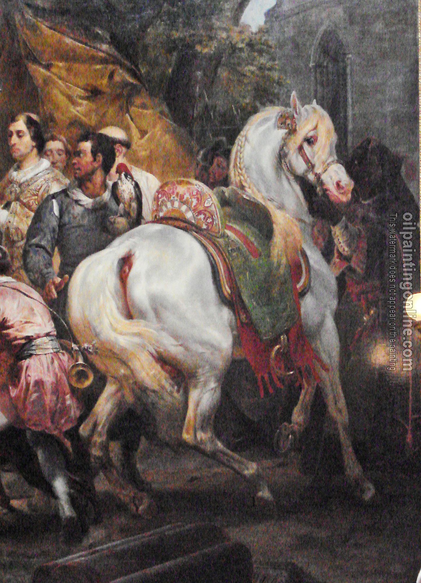 Vernet, Horace - Philippe Auguste Arabian horse and Moorish attendant at the Battle of Bouvines
